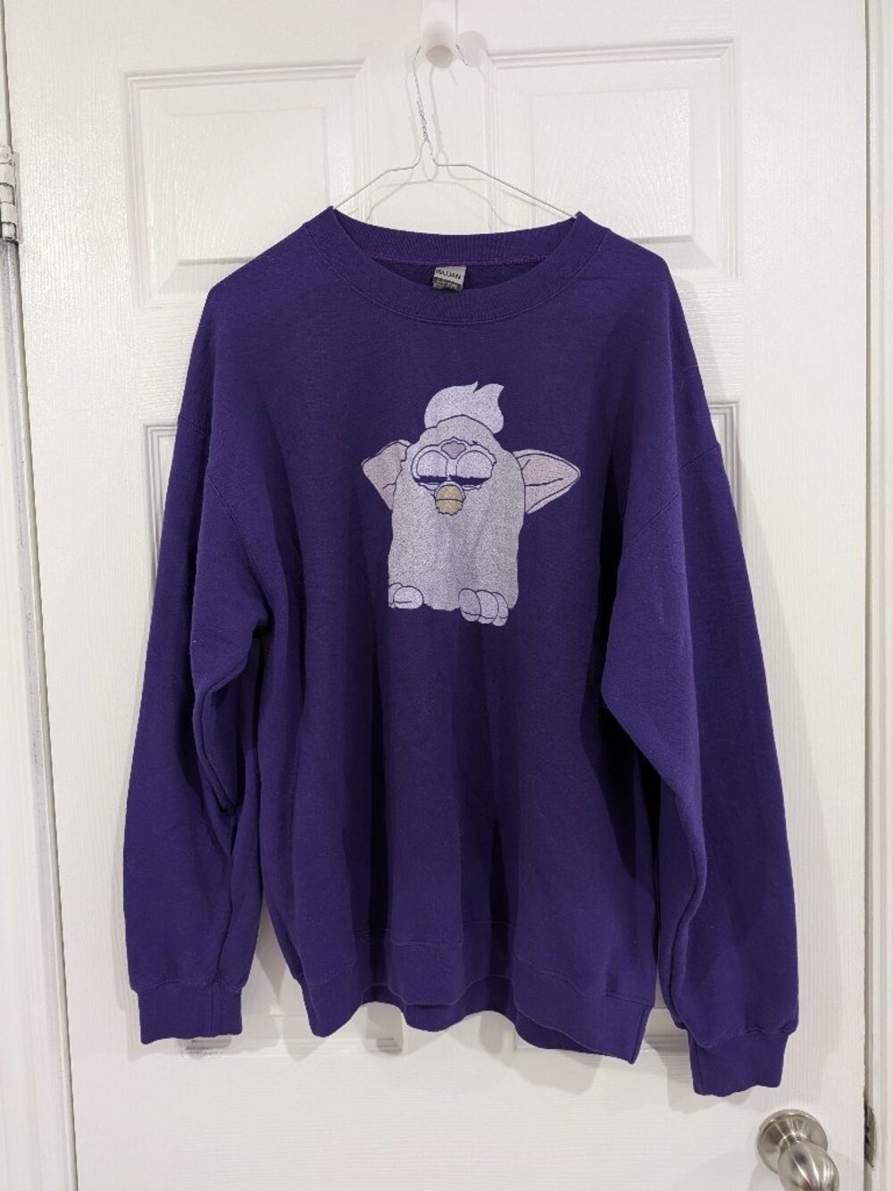 Custom Furby Purple Crewneck sweater L